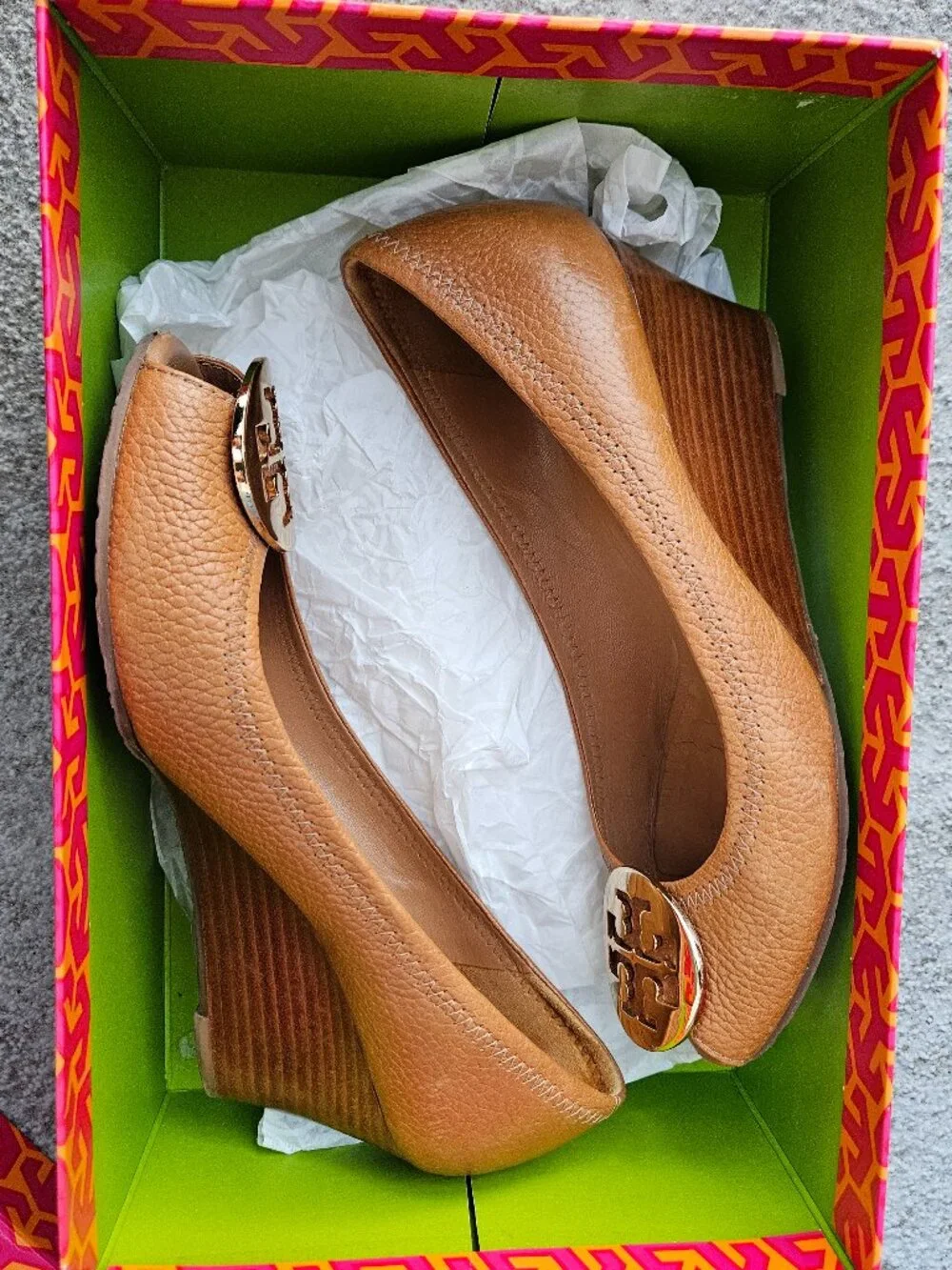 Tory Burch Tan Wedges, Size 8